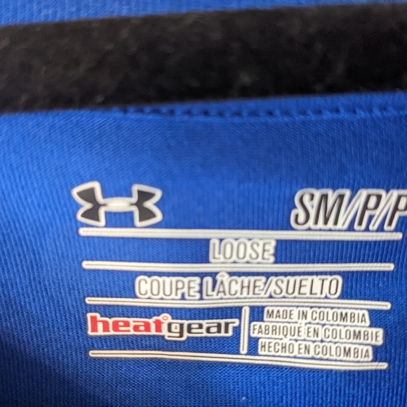 Under Armour Blue Workout Shirt Heat Seeker Loose Fit Size Small Like New 🔥 - Picture 7 of 10